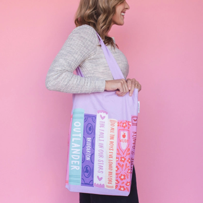 Pippi Post Romance Novels Book Stack Tote Bag