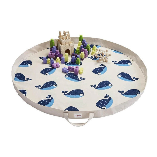 3 Sprouts - Whale Play Mat Bag