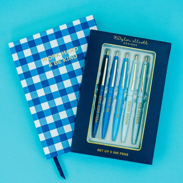 Taylor Elliott Designs Navy Motivational Pen Set