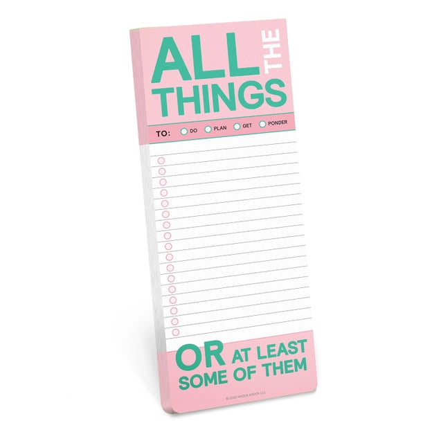 Knok Knok - All the Things Make-A-List Pad