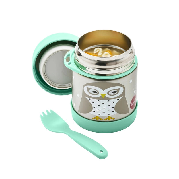 3 Sprouts -  Owl Stainless Steel Food Jar